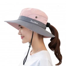 BEST Mujer Outdoor UV Protection Foldable Cap Mesh Wide Brim Beach Fishing Hat 711181893595 eb-37859824